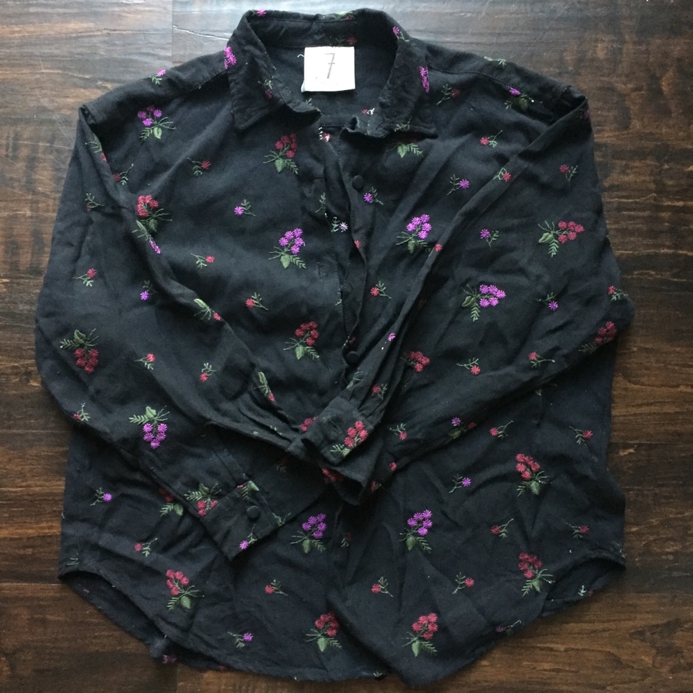 Vintage 90s Todd Oldham Times Seven Floral Blouse